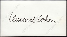 LEONARD COHEN Hallelujah Dance Me to the End of Love This Waltz Autograph SIGNED