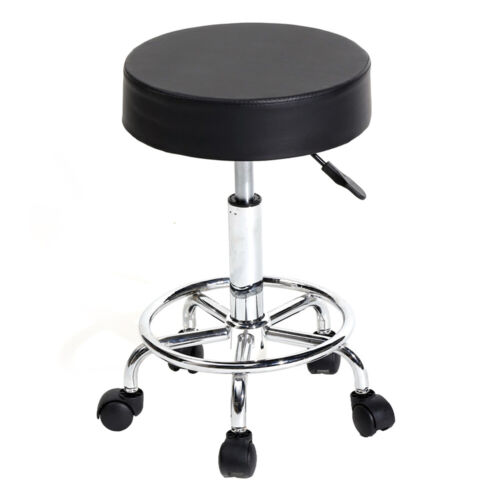 Rolling Adjustable Swivel Round Stool Salon Spa Tattoo Chair With Wheels UK  | eBay