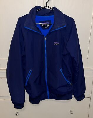 Patagonia Mens vtg Shelled Synchilla Full Zip Fleece Lined Bomber