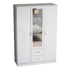 SALE 3 Door 2 Drawer Mirrored Wardrobe Bedroom Furniture