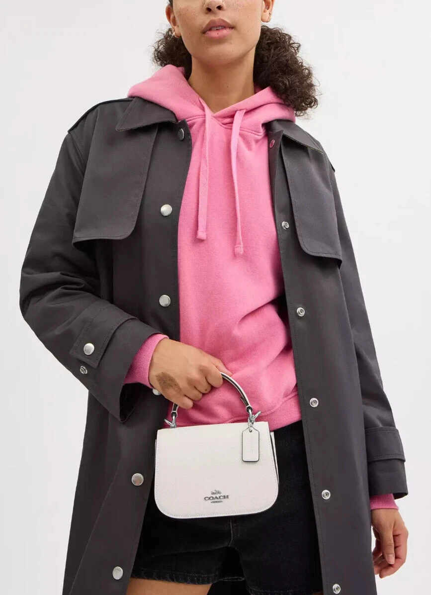 Borsa a tracolla Coach Lysa nuova con etichette mini borsa X Body CX575 GESSO pelle incrociata