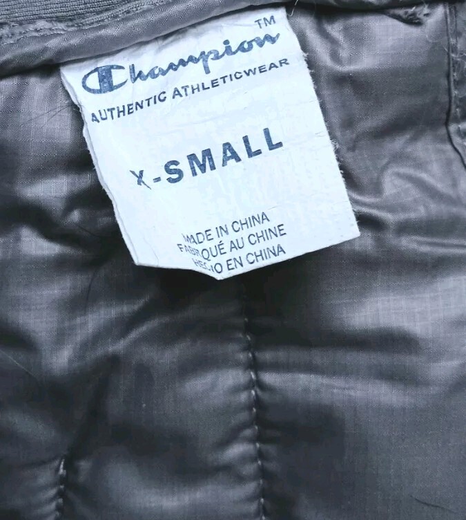 New Champion Brand Name Pet Puffer Coat Authentic Gray Size XS