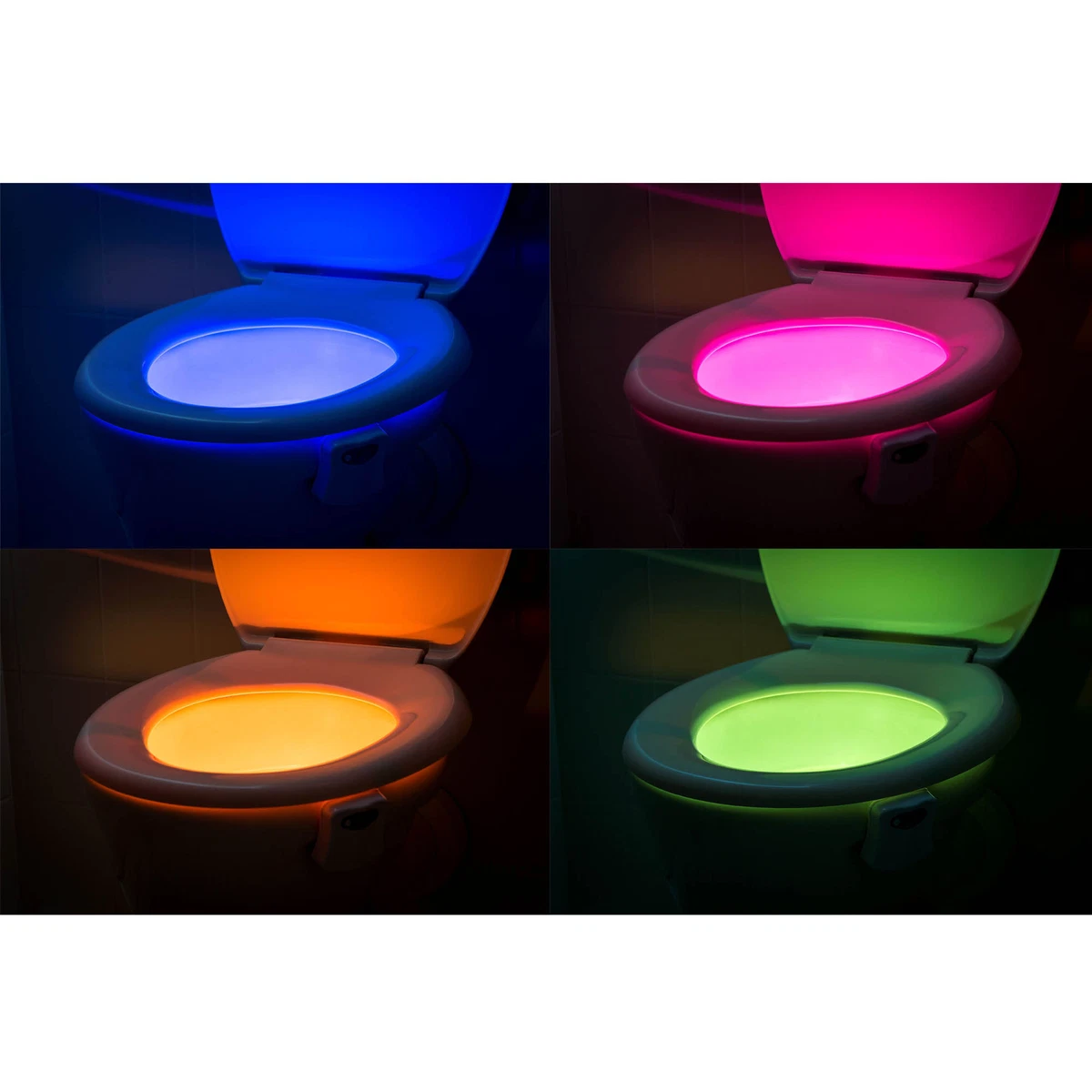 2er Set LED Toilettenlicht con Sensor Movimiento Inodoro Noche Lámpara Cambio