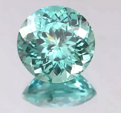 VVS Natural Round Shape 10.12 Ct+ Green Parti Sapphire Loose Gemstone Certified