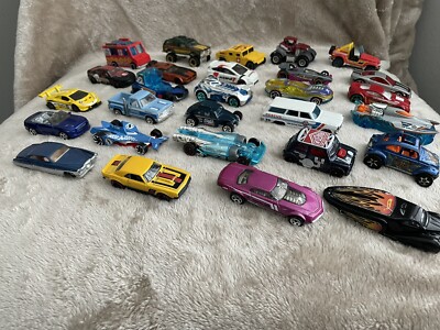 Lot of 28 Loose 1:64 Cars Hot Wheels - Mixture Of Years 1980-2020
