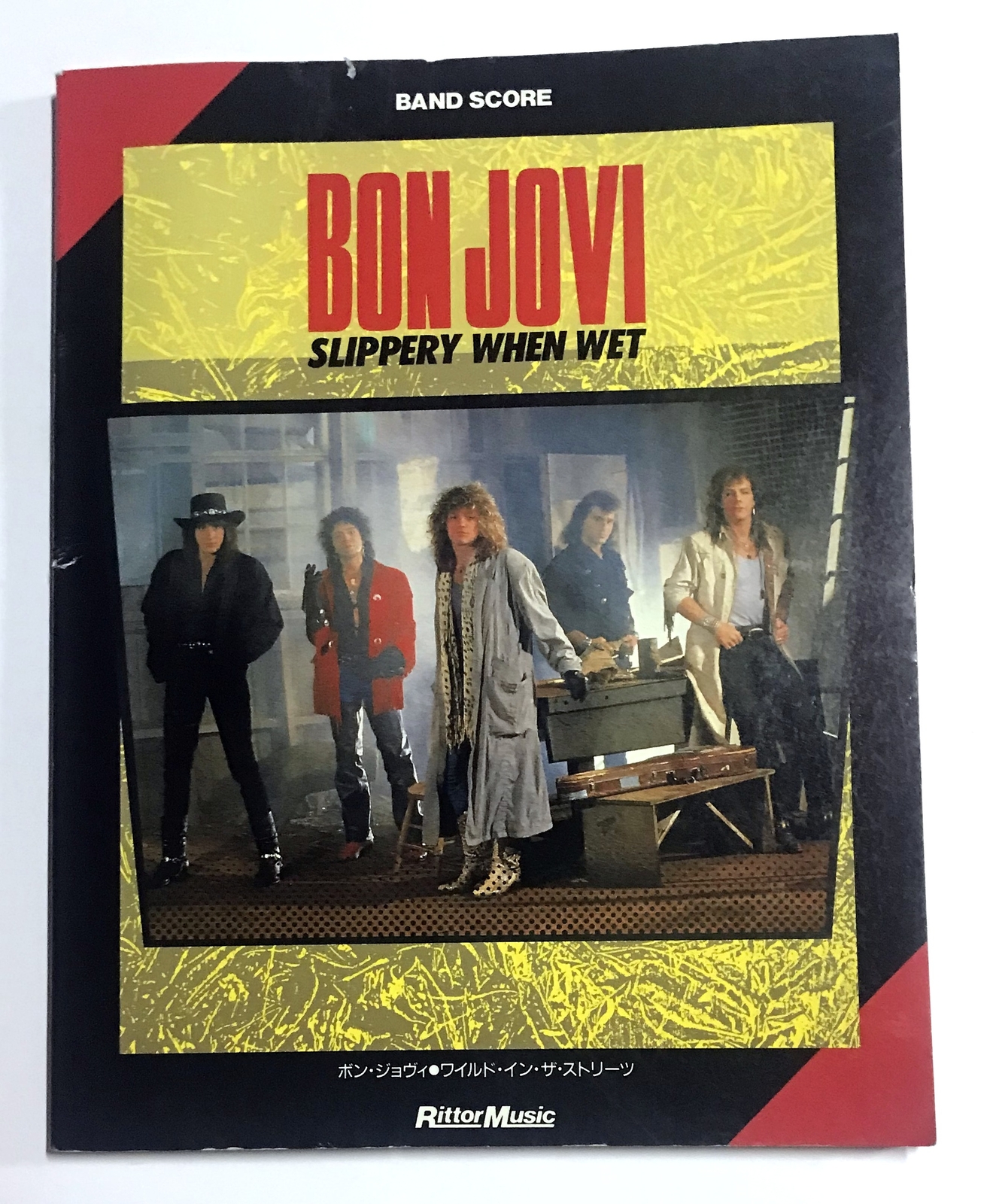 BON JOVI SLIPPERY WHEN WET BAND SCORE JAPAN GUITAR TAB eBay