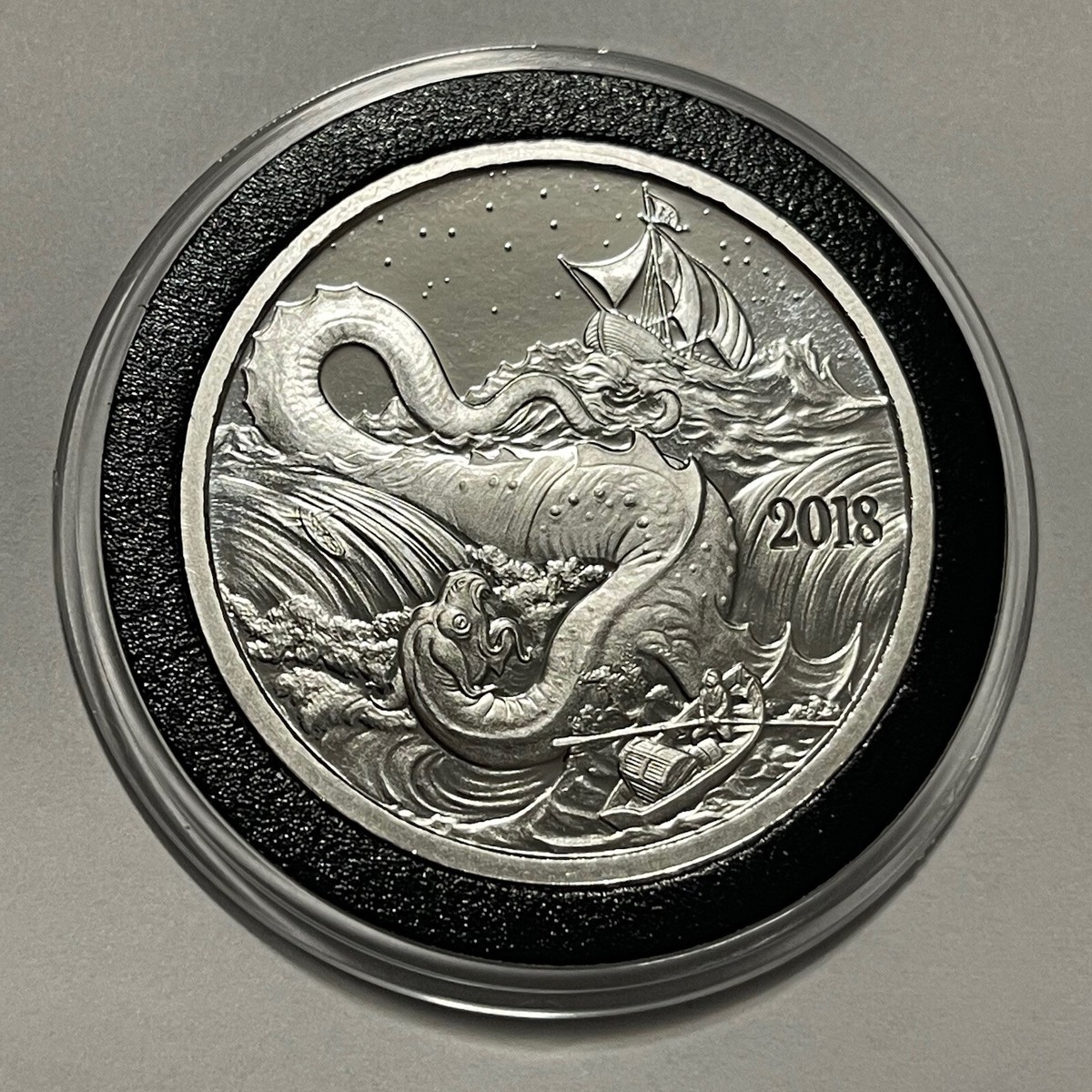 Silverbug Leviathan Sea Serpent Proof Coin 1 Troy Oz .999 Fine