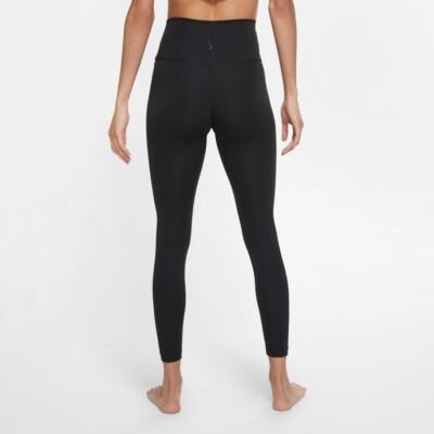 Nike Womens Yoga 7/8 Tights Black High Rise Size Large