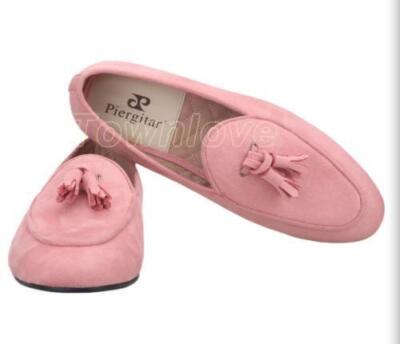 Loafers Pink Mens Slippers Oswin Hyde: Jacob Salmon Velvet Smoking