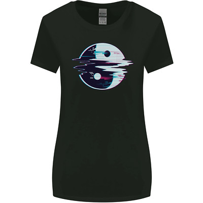 Yin Yang Glitch Yoga Meditation SCI-FI MMA Damen Maglietta Mit Weitem Schnitt