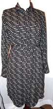 Prologue Women's Black With White Blocks Long Sleeve Dress Size Medium NWOT
