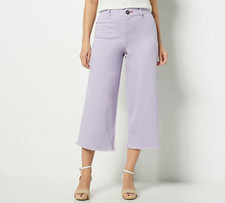 NWT Peace Love World - Cropped Raw Edge Jeans - Light Lilac - 12 Petite