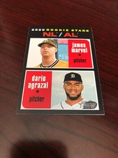 2020 Topps Heritage DARIO AGRAZAL & JAMES MARVEL *AL / NL Rookie Stars!* *Mint*