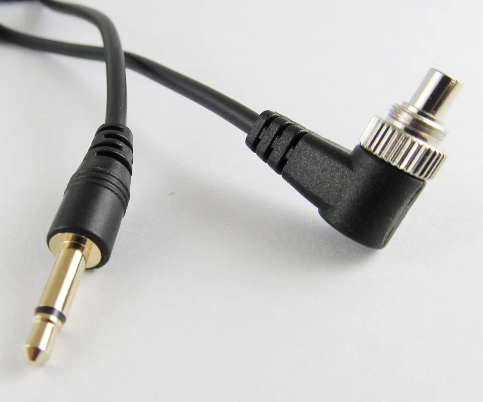 5pcs 1Ft 30CM Gold 3.5mm Male Plug to Male Flash PC Sync Cord Retractable Cable - Image 4 of 4