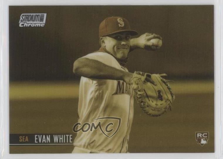 2021 Topps Stadium Club Chrome Gold Minted Evan White #43 0v7j