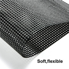4 Pieces 7 Count Black Plastic Mesh Canvas Sheets for Embroidery, Acrylic Yar...
