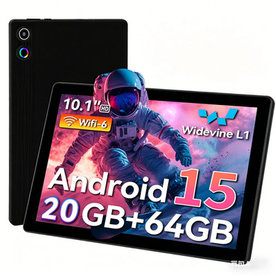 Tablet 10.1 inch 20GB ROM (1TB TF) 64GB ROM WIFI Android15 Bluetooth Dual Camera