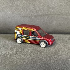 2009 Matchbox 2010 red Ford Transit Connect 1:64 Mint custom white wheel swap