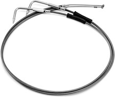 Extended Length 42" Throttle Cable and Idle Cable Kit Stainless Steel Compati,,