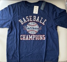 Children s Place Blue Baseball Nation Champions T Shirt Size Small NWT