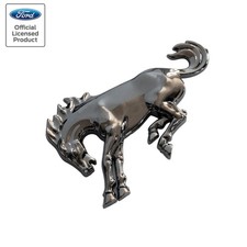 1980-1981 Ford Bronco 4 Black Chrome Bucking Bronco Fender Emblem Badge