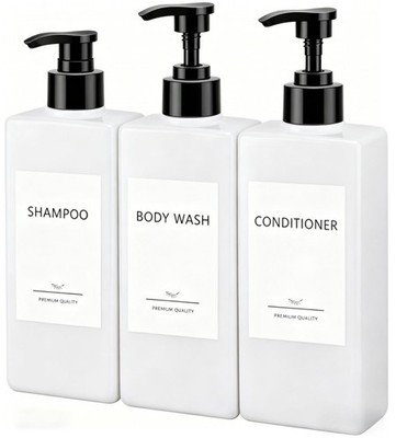 Shampoo and Conditioner Dispenser Set, 3Pack Refillable Shampoo and Condition...