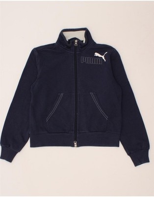 Puma Jungen Grafik Trainingsanzug Oberteil Jacke 11-12 Jahre Large marineblau Baumwolle AU05