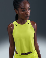 80 Nike AeroSwift Women's Cropped Running Tank Top -FN2713389 -Cyber-Medium-New