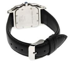 CARTIER SANTOS GALBÉ LM W20018D6 29mm SS Beige Dial Date Quartz Leather #C337 3