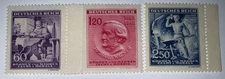 Travelstamps: 1943 Bohemia and Moravia, Czechoslovakia,Sc# 85-87 / # 128-130 MNH