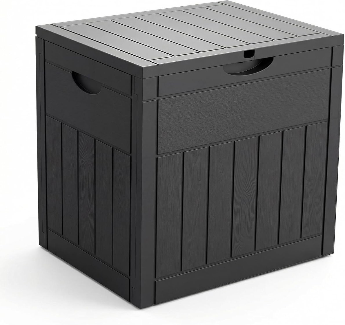 Coffre de jardin extérieur 126L noir de 56x43x53 cm pour rangement étanche