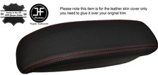 RED STITCHING ARMREST LID LEATHER COVER FITS CITROEN C3 DS3 2010-2015 CUSTOM NEW