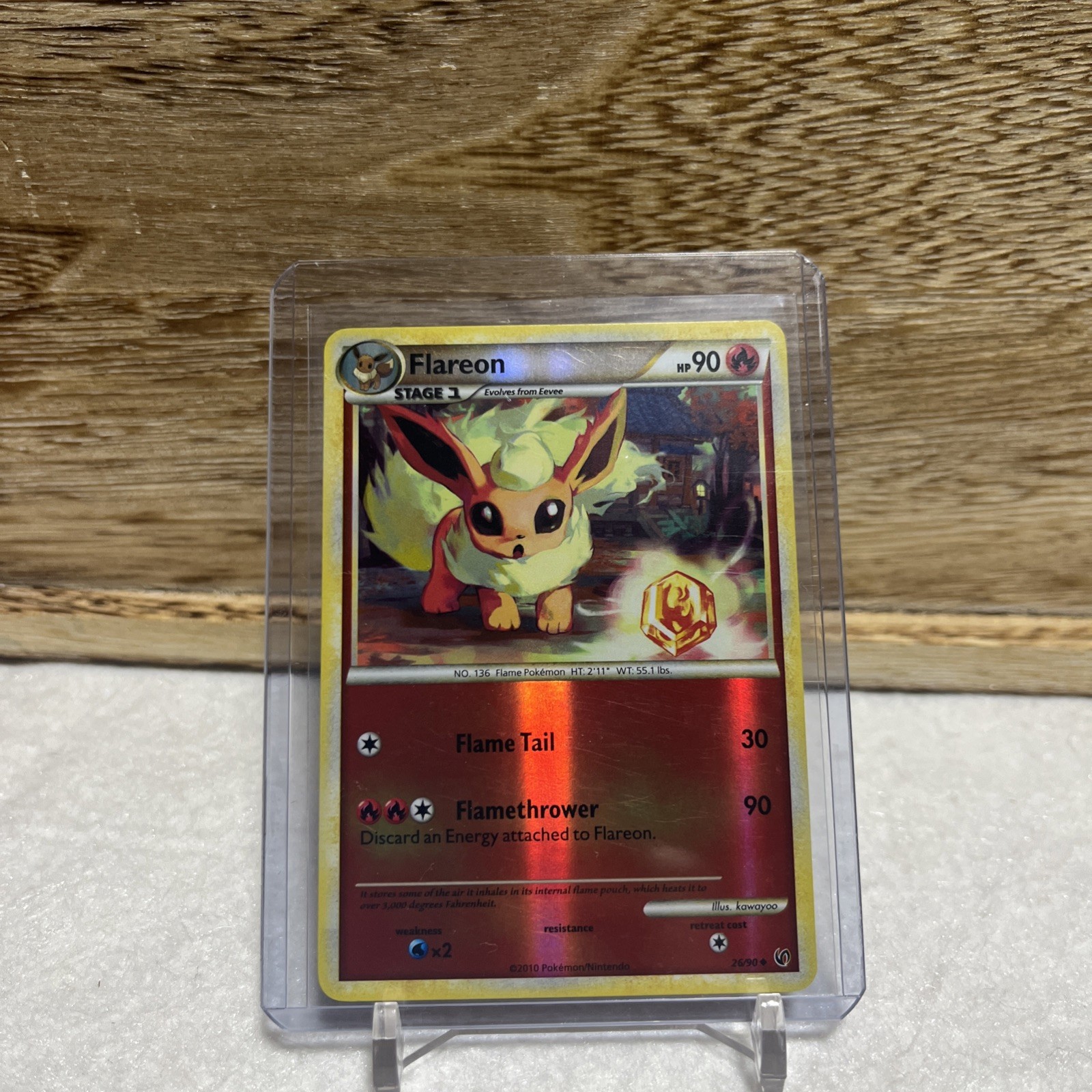 Pokemon Flareon 26/90 Undaunted Reverse Holo LP