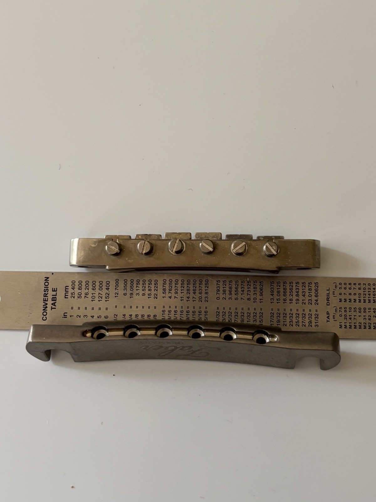 Faber ABRH-NA Bridge For Gibson ABR-1, Vintage Spec ALU Stop Tailpiece 3