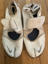 Nike White Leather Air Rifts Split Toe Size Uk 8/EU 42.5