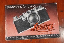 LEITZ NY LEICA IIIC INSTRUCTION BOOK, POSTWAR/226776