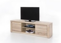 Tv-Kommode Tabea Tv Lowboard Eiche Sonoma Weiß Teilmassiv Breite 170Cm Tv Board