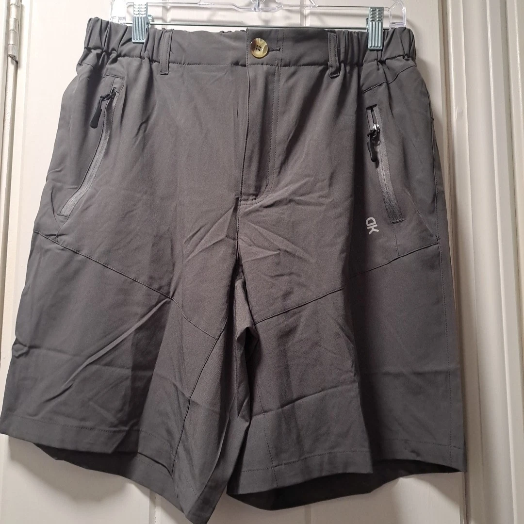 Little Donkey Andy Mens L 4 Way Stretch Drytech UPF 50+ Shorts Gray Quick Dry