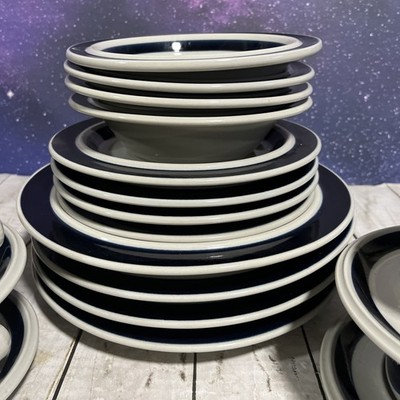 Set Of 20 Arabia of Finland ANEMONE BLUE 5 Piece Place Setting | eBay