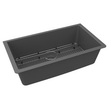 Elkay Quartz Classic 33" x 18-7/16" x 9-7/16", Single Bowl Undermount Sink Kit--