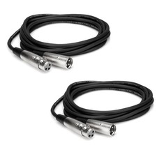 Hosa Technology 2x Balanced Interconnect XLR3F to XLR3M Cable, 10'/3.04m