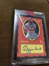topps ozzie smith signed card