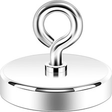 Neosmuk 300 lb Pull Fishing Magnet 50mm CNC Strong Lifting Magnet with Handle Si
