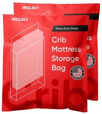 Two Crib Mattress Storage Bags - Premium USA Made Quality 4 Mil Heavy Duty