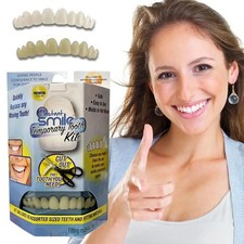 INSTANT SMILE COMFORT FIT FLEX COSMETIC TEETH BRIGHT WHITE SHADE UPPER VENEER