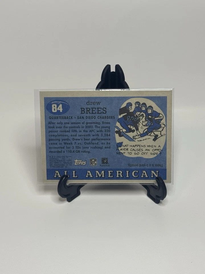 2003 Topps All American - Drew Brees #84 - Image 2 of 2