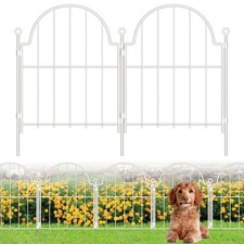 10 Pack Decorative Garden Fence, 17in x10ft Garden Fencing Animal Barrier for...