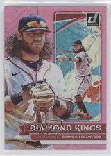 2022 Panini Donruss Diamond Kings Holo Pink Brandon Crawford #26 5y7