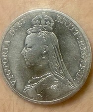 1889 Queen Victoria Silver Crown – Jubilee Head – St George Reverse