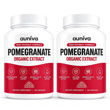 2x Auniva Pomegranate Extract Capsules, Natural Pomegranate Supplement